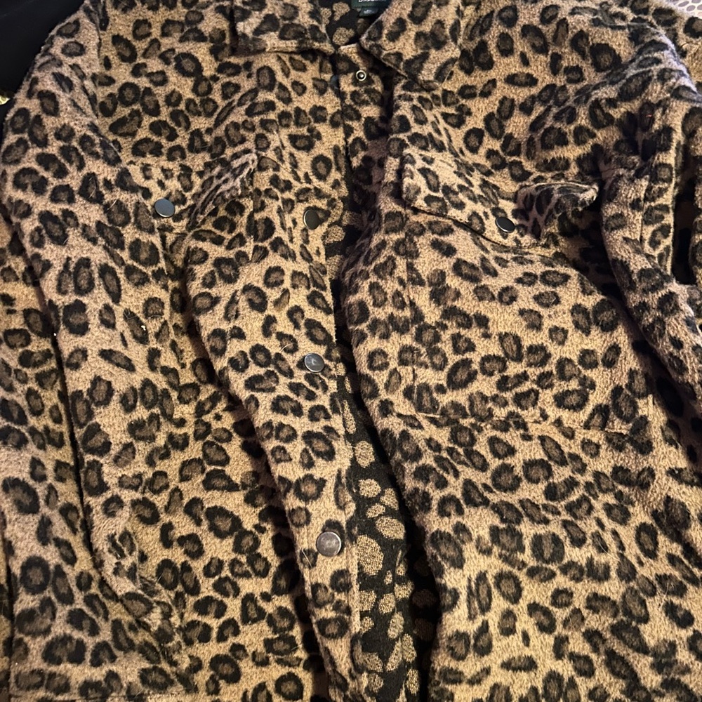 Wild Fable Leopard Print Teddy Jacket